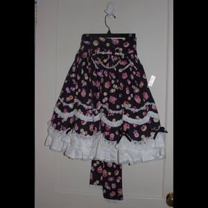 Japanese black lace skirt